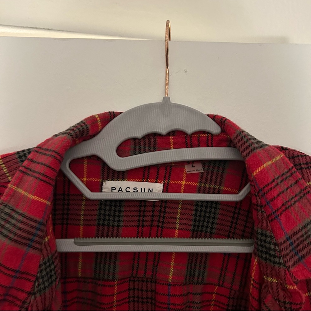 PacSun Red Plaid Shirt - Picture 3 of 3